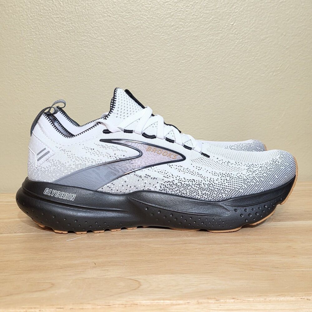 Brooks Glycerin Stealthfit 21 110421 1D 135 White Grey Black Men's Size 8.5